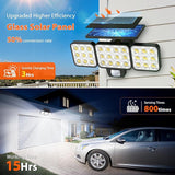 2 Pack Solar Flood Lights 3500LM Motion Sensor Outdoor Waterproof LED Security Lights