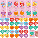 60 Sets Christian Valentines Cards Bulk God'S Conversation Hearts Valentine Bible Verse Cards With Wooden Heart Pocket Tokens Christian Religious Gifts For Valentine'S Day Sunday School Birthday