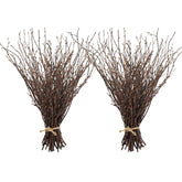 100Pcs Natural Dried Birch Twigs - 17 Inch Dried Plants Decorative Branches For Diy Crafts, Sticks For Vases Wedding Arrangements Home Wreath Decor