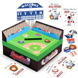 Boys Baseball Valentines Day Boxes And Cards For Kids School, 33 Pack Valentines Day Gifts For Kids Classroom For Class Exchange Party Favor (1 Baseball Field Box, 32 Valentine Cards, 1 Teacher Card)