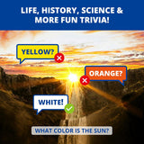 Mad Trivia Trivia Game With Sand Timer About Things You Oughta Know - Fun Fast-Paced Quiz Trivia Card & Board Game With 200+ Questions Family Road Trip Travel Game For The Pursuit Of Trivial Knowledge