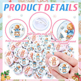100 Pcs Christmas Gingerbread Man Gender Reveal Pins Team Boy Or Girl Gender Reveal Button Pins Bulk Blue Pink Baby Shower Badges For Holiday Baby Shower Game Party Favor