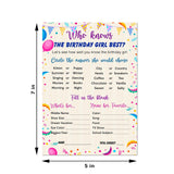Who Knows The Birthday Girl Best Game, Themed Birthday Party Ideas, Fun Game For Sleepover, Play Pack Of 30 Cards 5”X7”. Made In Usa