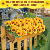 30 Bunches Sunflower Artificial Flowers, Each With 7 Heads, 11.8'' High Bride Holding Silk Bouquet Sunflower Decor Centerpieces For Tables Party Wedding Home Decor Craft