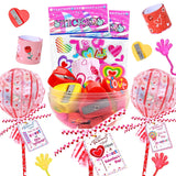 24 Pack Valentines Day Gifts, Valentine'S Day Cards For Students, Lollipop-Shaped Stationery Set With Pencils Stickers Erasers Sharpener For Boys Girls School Classroom Exchange Party Favors