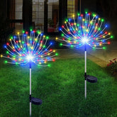2 Pack Solar Firework Garden Lights 120 LED Multicolor Waterproof Outdoor Decor