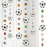 3D 2026 World Cup Theme Birthday Party Decorations Soccer Garland Soccer Party Decorations Boy Game Day Football Banner Sports Themed Hanging Streamers Photo Backdrop Sports Decor Supplies