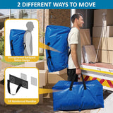 10 Pack Heavy Duty Extra Large Moving Bags With Backpack Straps & Vacuum Storage Bags, Moving Totes With Handles For Space Saving, Christmas Storage Bags For Wreaths, Garlands, Decoration & Ornaments