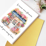 Floral Mothers Day Card For Mom, Mom Birthday Card, Mothers Day Gifts From Daughter Son, If Moms Were Flowers...