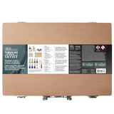 Winsor & Newton Winton Oil Colour, Wooden Paint Set 8 x 37ml Tubes (includes Liquin, Sansodor, 2 Brushes, Knife, Cloth, Godet)