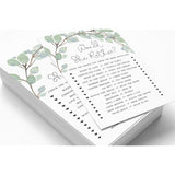Would She Rather Bridal Wedding Shower Game Greenery Funny Rehearsal Dinner Guessing Game Bridal Shower Party Game Ideas