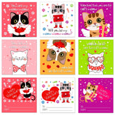 30Pcs Valentine'S Day Cards For Kids Classroom - Cat Valentine Exchange Cards Valentine'S Day Gifts Card With Envelope For Kids Boys Girls Toddlers Classroom School Party Favors Gift Exchange
