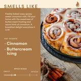 Cinnamon Rolls Fall Candles For Home Scented – Cinnamon And Buttercream Frosting – Perfect Home Décor Gifts For Autumn, Holiday, Christmas, Winter - 9Oz, Soy Wax, 50 Hour Burn