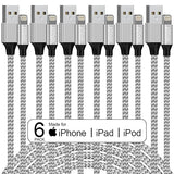 6 Pack Apple MFi Certified iPhone Charger Lightning Cable 3FT 6FT 10FT Fast Charging Cord for iPhone 14 13 12 11 iPad