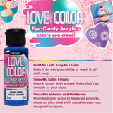 DecoArt Love Color Acrylic Paint Set – Primary Colors, 9 Bottles (2 fl oz) – Bright Multi Surface Craft Paints for Crafts, Art, and DIY Projects