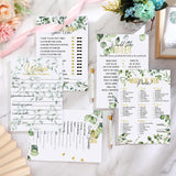 220 Pieces Bridal Shower Game Set - Fun Wedding Games Cards Supplies And Pencils Activity Accessories For Bride Groom Bachelorette Party Wedding Favors