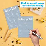 20Pcs Who Knows The Birthday Girl Best Theme Birthday Party Game Cards-3-In-1 Minimalist Blue Birthday Party Game Cards For Girls Teens Adult-Party Activity Supplies & Decorations?5 ''X7 ''?-A07