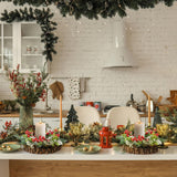 6 Pcs Natural Starfish Mini Christmas Candle Ring Wreaths Sea Star Fish Artificial Small Pillar Holder Wreaths For Cabinet Window Home Chair Front Door Farmhouse Wall Porch Beach Decoration