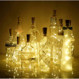 Wine Bottle Lights With Cork 12 Pcs 15 Leds Cork Shape Silver Copper Wire Battery Powered Led Fairy String Lights For Di