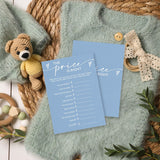 The Price Is Right Baby Shower Game Kit - Minimalism Blue - 30 Double-Sided Fill In Game Cards For Baby Boys And Girls, Gender Reveal Party Favor, Decorations & Supplies - C11