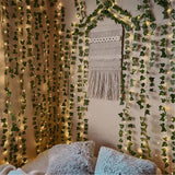 168 Ft Artificial Ivy Garlands With 400 Led /132Ft String Light Fake Vines For Bedroom Decor Ivy Leaves Greenery Faux Hanging Plants Green Flowers Decor For Home Kitchen Garden Office Wedding Wall