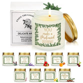 10 Set Thank You Candles Gift Bulk For Women Men 3.5 Oz Employee Appreciation Gifts Soy Wax Inspirational Scented Jar Candles For Staff Team Office Worker Coworkers Volunteers Teacher