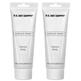 Titanium White Oil Paint - 2 Extra-Large 120Ml Tubes - High Opacity, Strong Tinting Strength, Oil Paints For Canvas Painting, Wood & Media