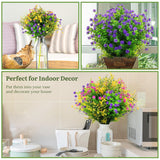 36 Bundles Artificial Flowers For Outdoors Uv Resistant Fake Spring Plastic Flowers Faux Shrubs Plants For Spring Summer Indoor Outside Garden Porch Patio Window Box Party Decoration (Elegant)