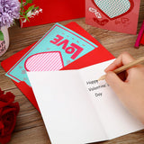 48 Pcs Valentine'S Day Cards With Envelopes Bulk Classroom Kids Greeting Cards 4 X 6'' Love Assorted Blank Heart Valentine Postcards For Wedding, Love Ones