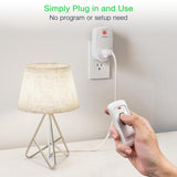 Remote Control Outlet, Wireless Electrical Plug Switch For Lights, Lamps, Fans, 100Ft Rf Range, 1200W (1 Remote + 1 Outlet)