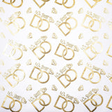 Anniversary Wrapping Paper Roll, Mini Roll, Gold Foil We Still Do Design With Wedding Ring, Elegant Gift Wrap For Wedding, Anniversary, Engagement, Bridal Shower, 17 Inches X 16.4 Feet