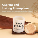 Keep Talking I'M Diagnosing You Candle Psychologist Gifts Doctor Therapist Psychiatrist Scented Candles Home Office Jar Candles Lavender Scent 9.5Oz
