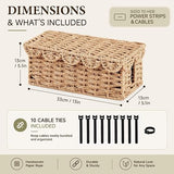 13 Inch Decorative Cable Management Box and Cord Organizer for Home and Living Room