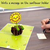 Positive Sunflower Popup Card - Thank You, Appreciation Gift For Mom, Teacher, Nurse, Coworker, Boss, Friend, Dad, Grandma, Husband, Wife - Farewell, Mother'S Day, You Are Awesome Gifts, Retirement