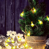 Christmas Tree Shaped Led String Lights 10Ft 30 Leds Christmas Decorations Party Fairy Lights Battery Operated Copper Wi