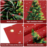Merry Christmas Banner Door Cover 6 X 3 Ft, Christmas Decorations For Party Banners, Xmas Winter Holiday Background Home Decor (Tree)