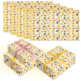 5 Pack Winnie Wrapping Paper For Baby Shower, Classic Bear Gift Wrap For Birthdays Decoration, Party Decorations, Supplies(27.5 X 19.6In)