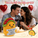Valentines Day Gifts For Him Her,Positive Crochet Animals Handmade Taco,Romantic Vday Valentines Gifts For Boyfriend Girlfriend,Emotional Support Taco Plush Doll,Christmas Stocking Stuffers Men Women