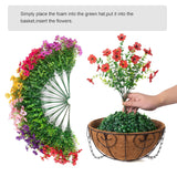 Artificial Fake Hanging Plants Flowers With Basket Outdoor Decor Faux Silk Dasiy Flower Arrangements In Pot Planter For Porch Home Indoor Patio Garden Yard Decoration