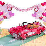 3D Road To Love Valentines Day Pop Up Card, Gift For Valentines Day, Mothers Day, Birthday, Wedding, Anniversary, All Occasion - 5" X 7" Cover - Includes Envelope And Note Tag