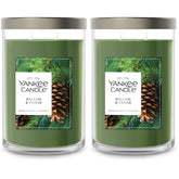 Yankee Candle Balsam & Cedar Scented, Signature 20oz Large Tumbler 2-Wick Candle, Over 60 Hours of Burn Time (Pack of 2)