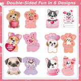 Dog Valentines Day Cards For Kids Classroom 30Pcs Kids Valentines Day Cards With Envelopes Puppy Valentine Exchange Cards Valentines Day Greeting Cards For Girls Boys Classroom Gift Exchange