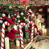 8Pcs Inflatable Candy Canes For Christmas Decorations,35 Inch Candy Sticks With Red And White Stripes,Large Candy Canes