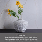 Elements Gold Poppy Artificial Flower Stems, Fake Flowers for Home Decoration, 10x7x26 Inch