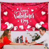 Pink Happy Valentines Day Banner - Xtralarge, 72X44 Inch | Valentines Day Backdrops For Valentines Day Decorations, Valentines Banner, Valentines Decorations