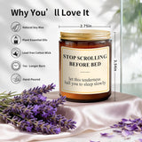 Lavender Candle For Stress Relief & Sleep - 7Oz Sleep Aromatherapy Candles For Relaxing - Bedtime Self-Care Soy Candles For Home & Bedroom, Unique Gifts For Women Men, Ideal For Anniversary, Birthday