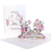 Happy 65Th Milestone Anniversary 3D Pop Up Greeting Card - Perfect Couple, Elegant Wedding, Marriage, Romantic, Being Together, Sapphire Congratulations, Lovebirds