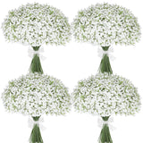 30 Pcs Babys Breath Artificial Flowers, 17.7" Real Touch White Gypsophila Bouquet, Fake Baby Breath Bulk For Wedding Centerpieces, Party, Diy Floral