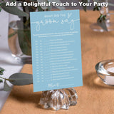 Minimalist Bridal Shower Games, Light Blue What Did The Groom Say Game, 30 Wedding Bachelorette Engagement Party Decorations Supplies - A10