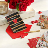 Hallmark Kraft Valentines Day Card Assortment (16 Cards with Envelopes) Red, Black, White